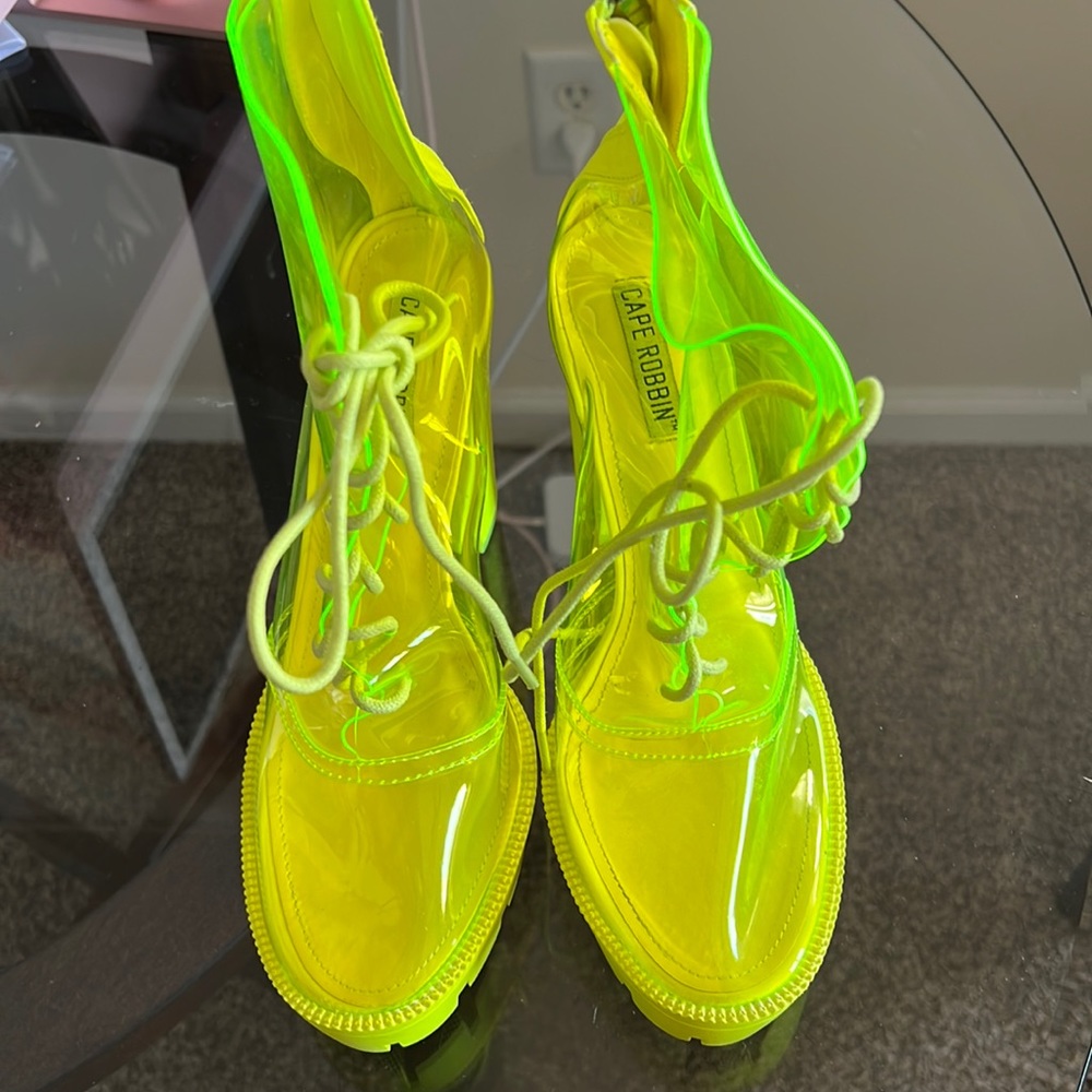 Ladies Clear Boots , size 7.5